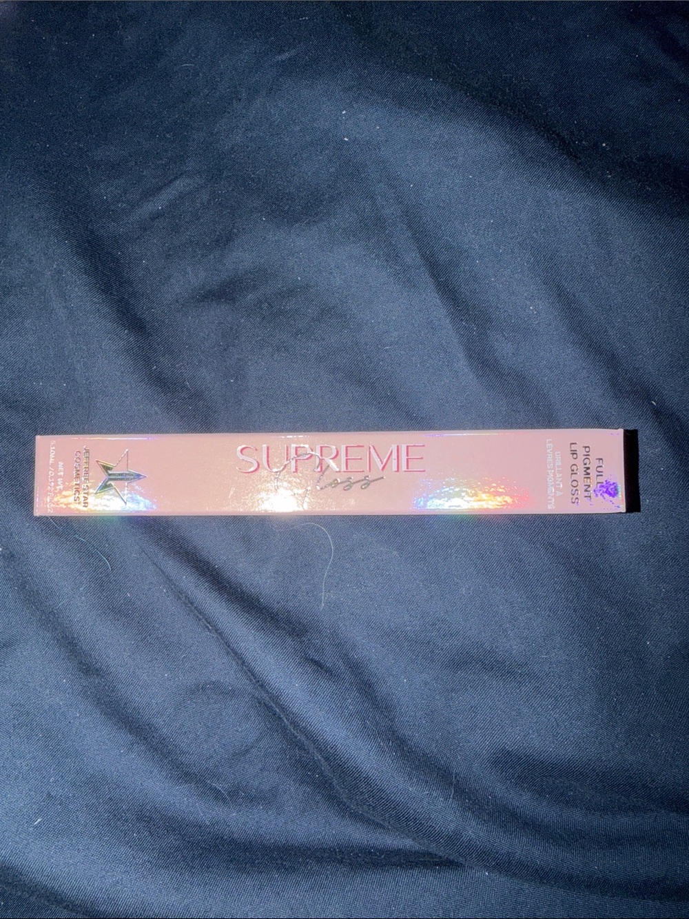 Jeffree Star Supreme Gloss Lip Gloss - Pink Holographic Packaging - Tea Bag